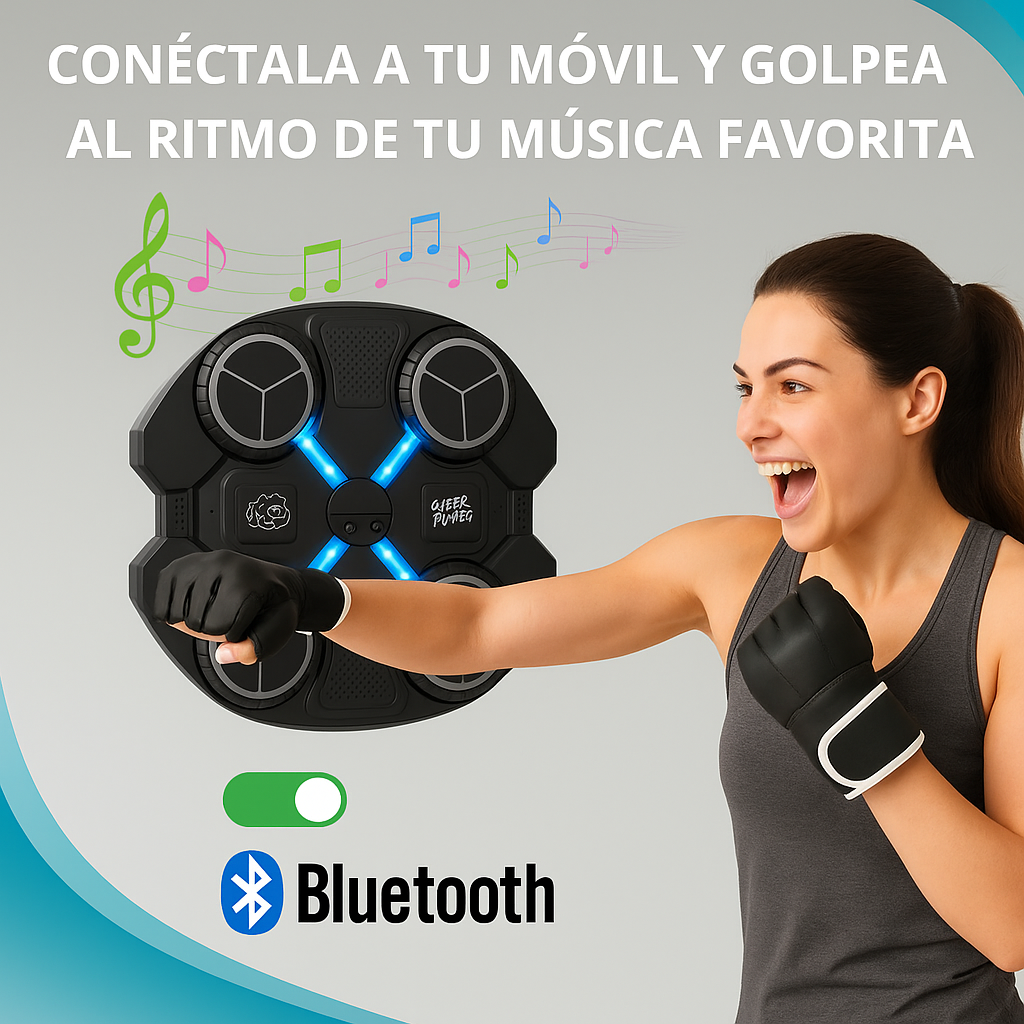 Máquina de Boxeo LED con Música + Guantes de Regalo