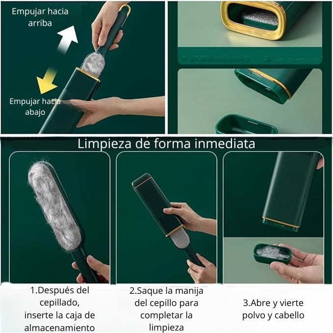 Cepillo con Vapor y Quitapelusas para Mascotas, Suave y Duradero