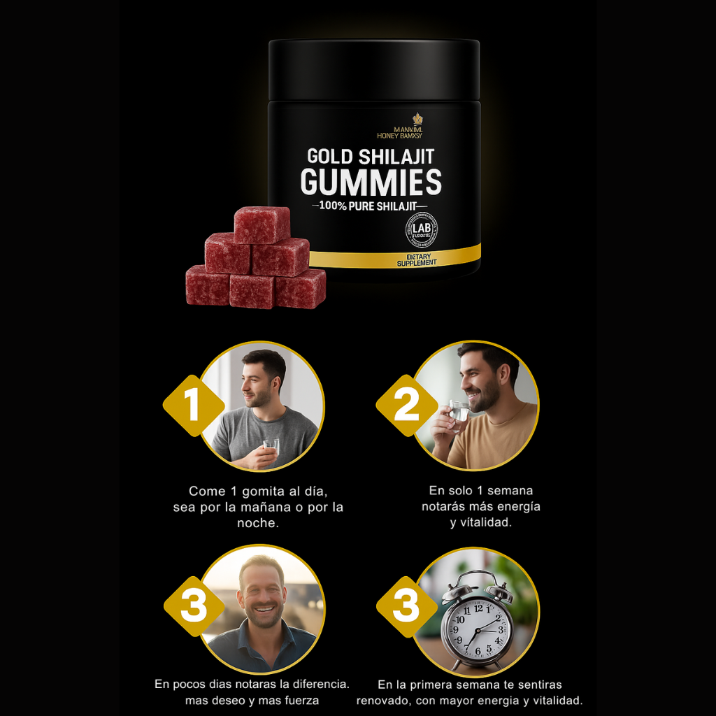 Gomitas Gold Shilajit – Vitalidad y deseo, ahora en forma deliciosa