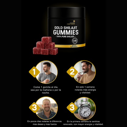 Gomitas Gold Shilajit – Vitalidad y deseo, ahora en forma deliciosa