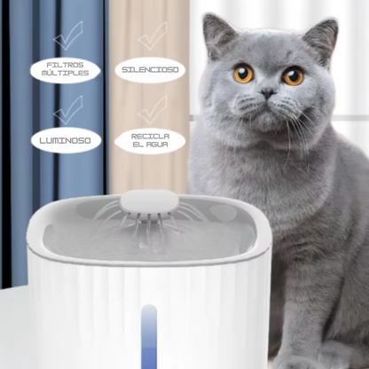 Bebedero de 3L Automático para Mascotas con Agua Limpia y en Movimiento