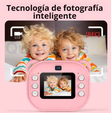 Cámara Mágica Infantil que Imprime Fotos y Graba en HD.